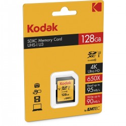 Kodak SDHC 128GB CLASS10 U3 - Hoge capaciteit en snelheid