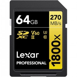 Lexar Professional SDXC 64GB BL 1800X UHS-II V60 Gold - Foto-Groep.nl