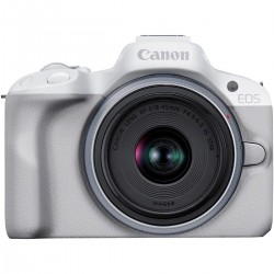 Canon EOS R50, White + RF-S 18-45mm F4.5-6.3 IS STM Kit MILC 24,2 MP CMOS 6000 x 4000 Pixels Wit